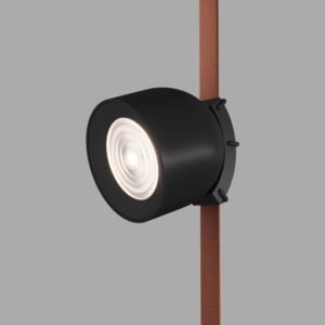 DK5640-BK Поворотный светильник для трека-ремня Belty Smart, серия Spot, со светодиодом, D100*H107мм, 48V DC, 12W, RA90, 38°, 2700-6000K, IP20, черный, алюминий